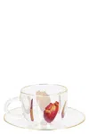 Seletti 'i Love You' Coffee Cup And Saucer. In Multi