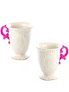 Seletti I-wares Porcelain Mug (set Of Two) In White