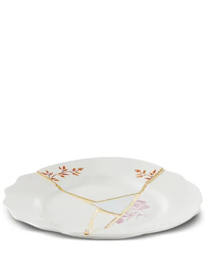 Seletti Kintsugi Dessert Plate In White