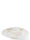 Seletti Kintsugi Plates Multicolor In White