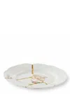 Seletti Kintsugi Plates Multicolor In White