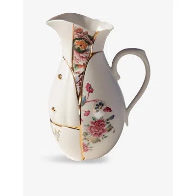 Seletti Kintsugi Porcelain Carafe 25.5cm In White