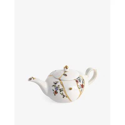 Seletti Kintsugi Porcelain Tea Pot In White