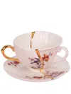 Seletti Kintsugi Tea Cup And Saucer Set In Neutrals