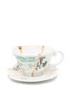 Seletti Kintsugi Tea Set (set Of Two) In White