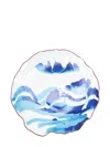 Seletti Landscape Porcelain Dessert Plate In Blue