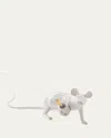 Seletti Lie Down Mouse 8" Table Lamp In White