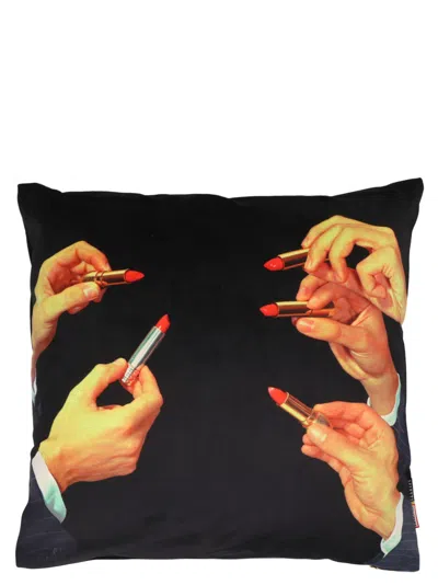 Seletti Lipstick Black Cushion