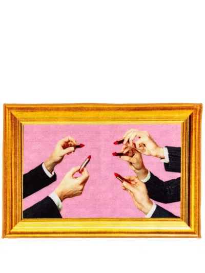 Seletti Lipstick Graphic-print Mat (60x90cm) In 彩色