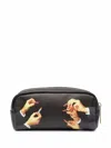 Seletti Lipstick Wash Bag Two-piece Set In Black