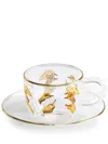 Seletti Lipsticks-print Coffee Cups (set Of Two) In White