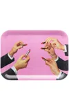 Seletti Lipsticks Toiler Paper Tray In Pink