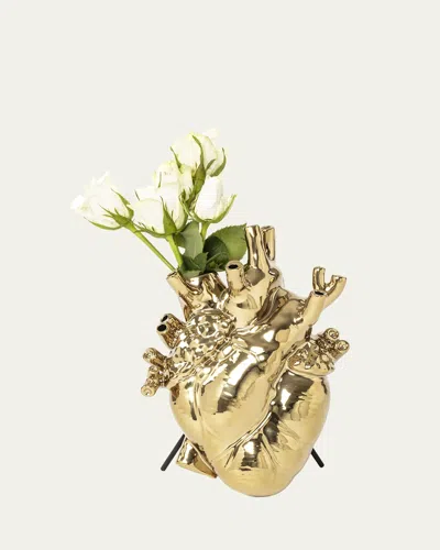 SELETTI LOVE IN BLOOM HEART 10" VASE