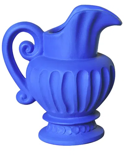 Seletti Magna Graecia Caraffa Terracotta Vase (28cm X 25cm) In Blue