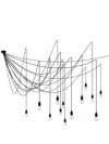 Seletti Maman Chandelier Ceiling Lamp In Black