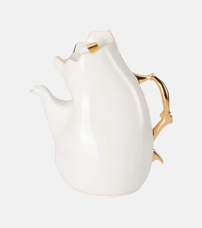Seletti X Jordanluca Meltdown Porcelain Teapot In White