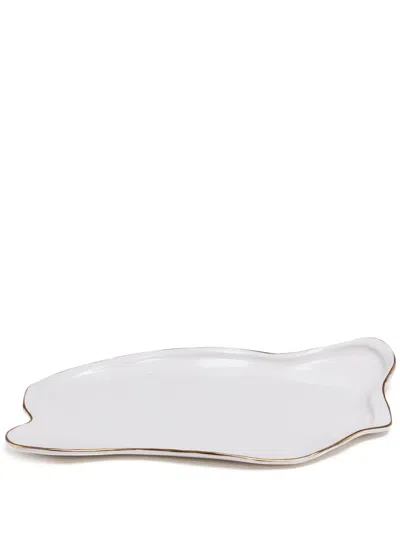 Seletti Meltdown Porcelain Tray In White