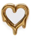 Seletti Gold-tone Melted Heart Photo Frame In Yellow