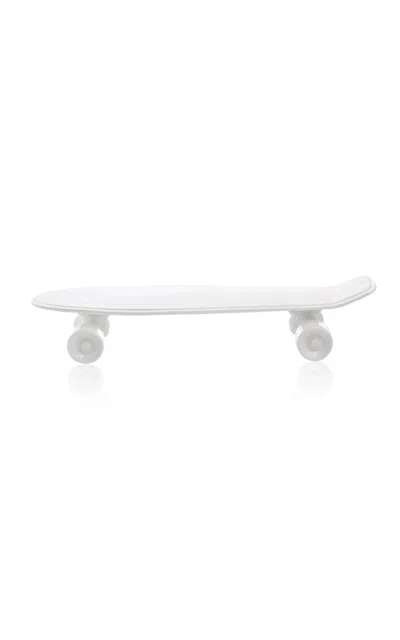 Seletti Memorabilia Skateboard In White