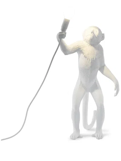 Seletti Monkey Standing Lamp In White