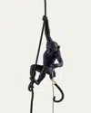 Seletti Monkey With Rope 30" Outdoor Pendant In Black
