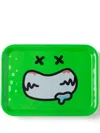 Seletti Monsters Ezio Rectangle-shape Tray In Green