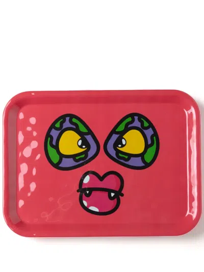 Seletti Monsters Tina Rectangle-shape Tray In Red