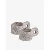 Seletti Newlithic Porcelain Coffee Cups Set Of Two In Gray