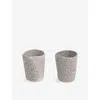 Seletti Newlithic Porcelain Glasses Set Of Two In Gray