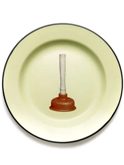 Seletti Plunger Plate (26cm) In Green