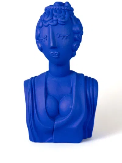 Seletti "poppea" Bust In Terracotta In Blue