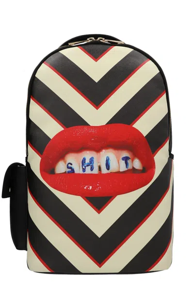 Seletti 'regimeenta Shit' Seenta X Toiletpaper Backpack In Black