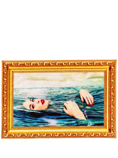 Seletti Seagirl Graphic-print Mat (60x90cm) In Multicolour