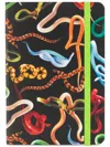 Seletti Serpent-print Notebook In Black