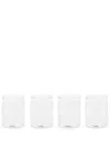 Seletti Set Of Four Asymmetric Glasses In Glass