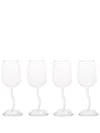 Seletti Set Of Four Wine Glasses In Glass