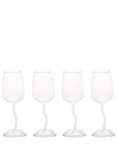 Seletti Set Of Four Wine Glasses