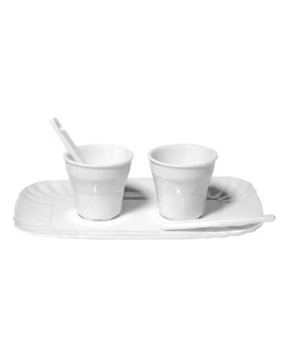 Seletti Set:2 Bicchierino Caffe'+2 Palettine+1 Vassoio Mug Or Small Cup White Size - Porcelain