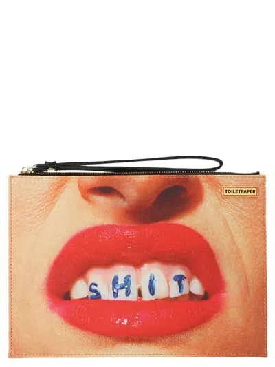 Seletti 'shit' Clutch In Multicolor