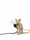 Seletti Sitting Mouse Lamp In Gold