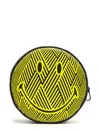 Seletti Smile-face Print Circular-design Wallet In Gelb