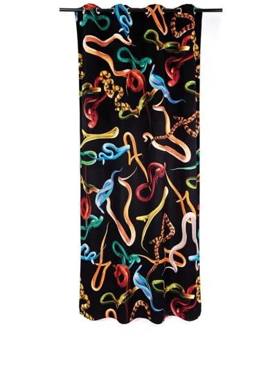 Seletti Snakes Shower Curtain In Multicolor