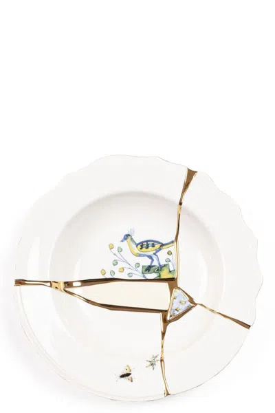 Seletti Soup Plate 'kintsugi' ⌀ 22 Cm In White