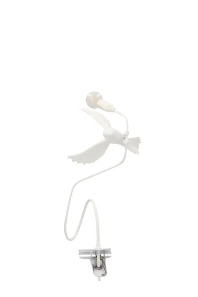 Seletti 'sparrow Landing' Selic X Marnio Pince-up Lamp In White