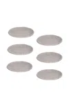 Seletti Speckled Irregular-shaped Plates (set Of Six) In Gray