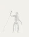 Seletti Standing Monkey 21" Outdoor Table Lamp In White