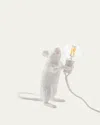 Seletti Standing Mouse 6" Table Lamp In White