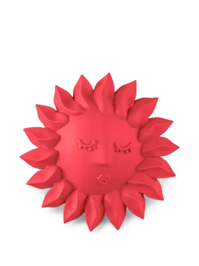 Seletti Sun-motif Terracotta Wall Decoration In Red