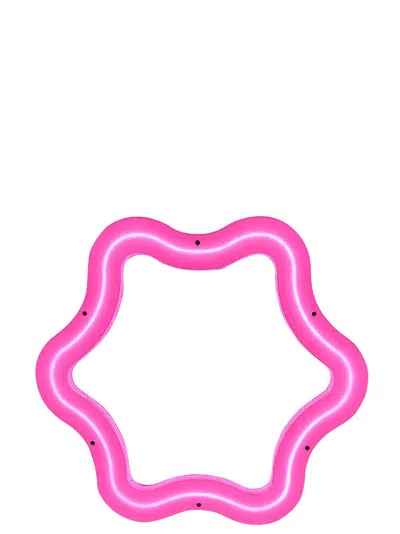 Seletti 'supercurve Mirror Tiny Flower' Mirror In Pink