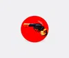 Seletti Revolver Porcelain Dinner Plate In Red/black/gold